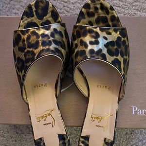Leopard Louboutin Mules